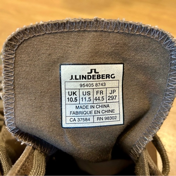 J. Lindeberg canvas mid-top sneakers with suede trim - Picture 7 of 7